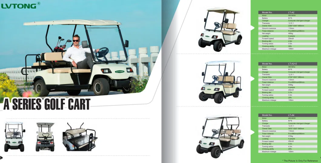 Promotional Good Quality ISO, CE Certificate 2 Passengers Electric Golf Cart (LT-A2)