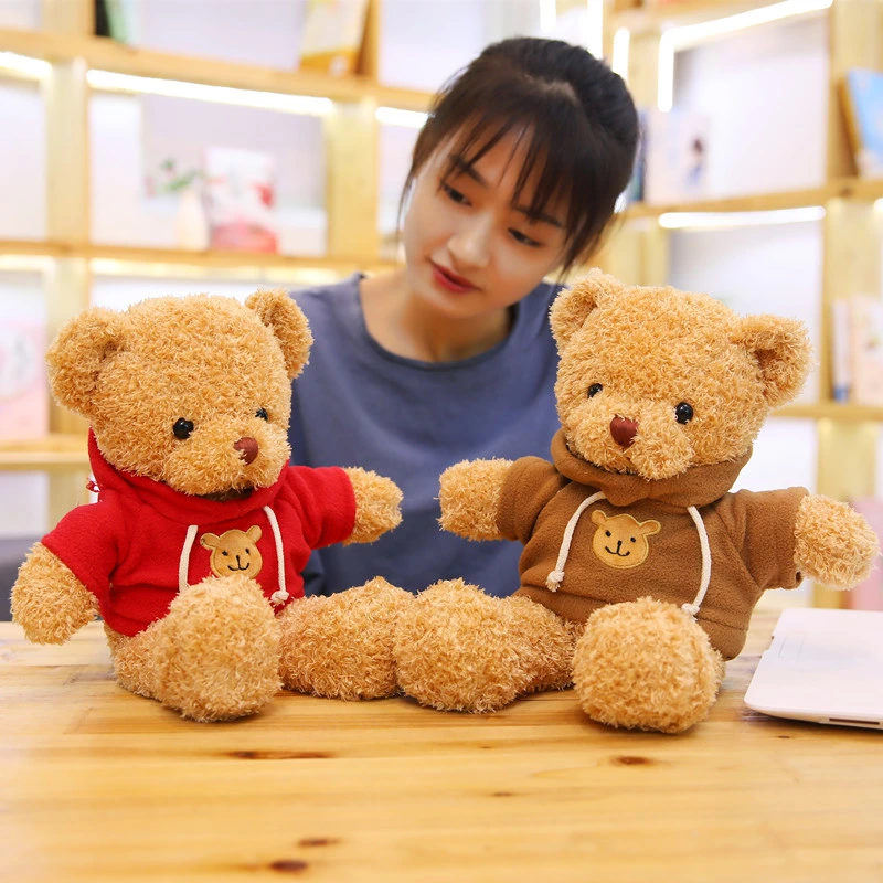 Wholesale Custom Kawaii Plush Animal Toy with Hoodie Promotional Bears