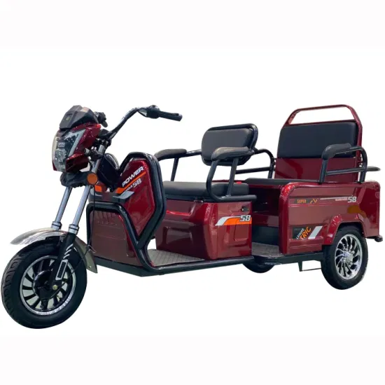 Nouvelle moto tricycle électrique promotionnelle pour usage passager et cargo